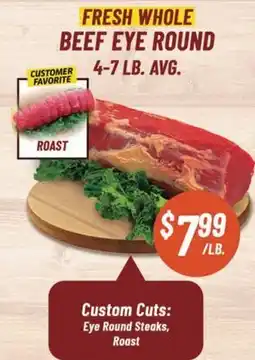 Western Beef FRESH WHOLE BEEF EYE ROUND offer