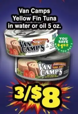 Western Beef Van Camps Yellow Fin Tuna in water or oil offer