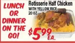 Western Beef Rotisserie Half Chicken WITH YELLOW RICE, 20 OZ offer