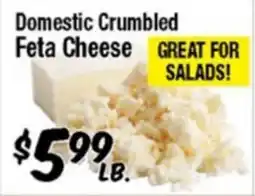 Western Beef Domestic Crumbled Feta Cheese offer