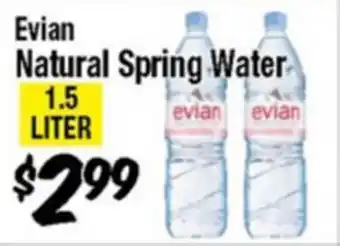 Western Beef Evian Natural Spring Water offer