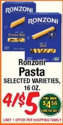 Western Beef Ronzoni Pasta offer