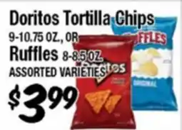 Western Beef Doritos Tortilla Chips 9-10.75 OZ., OR Ruffles 8-8.5OZ offer