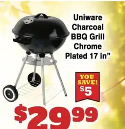Western Beef Uniware Charcoal BBQ Grill Chrome Plated offer