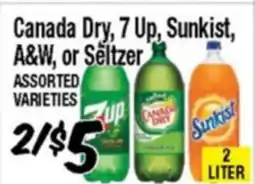 Western Beef Canada Dry, 7 Up, Sunkist, A&W, or Seltzer offer