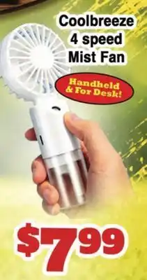 Western Beef Coolbreeze 4 speed Mist Fan offer