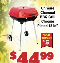 Western Beef Uniware Charcoal BBQ Grill Chrome Plated offer
