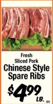 Western Beef Fresh Sliced Pork Chinese Style Spare Ribs offer