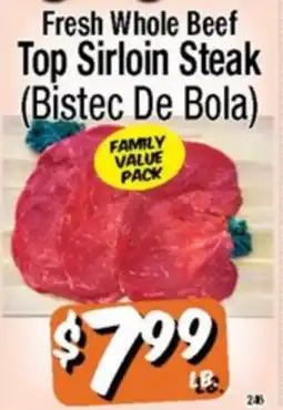 Western Beef Fresh Whole Beef Top Sirloin Steak offer