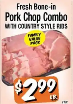 Western Beef Fresh Bone-in Pork Chop Combo WITH COUNTRY STYLE RIBS offer