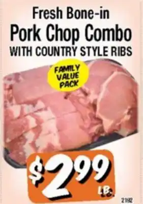 Western Beef Fresh Bone-in Pork Chop Combo WITH COUNTRY STYLE RIBS offer