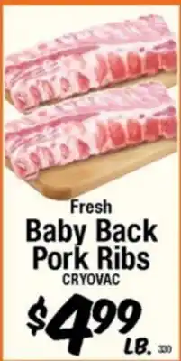 Western Beef Fresh Baby Back Pork Ribs offer