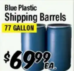 Western Beef Blue Plastic Shipping Barrels offer