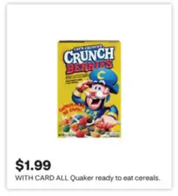 CVS ALL Quaker ready to eat cereals offer