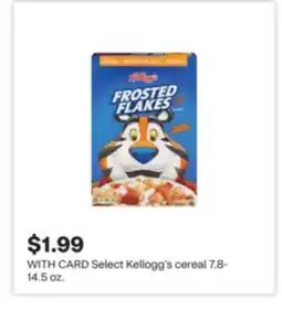 CVS Select Kellogg's cereal 7.8-14.5 oz offer