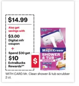 CVS Mr. Clean shower & tub scrubber 2 ct offer