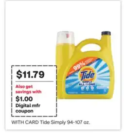 CVS Tide Simply 94-107 oz offer