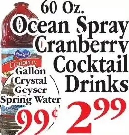 Ocean Spray Cranberry Cocktail Drinks