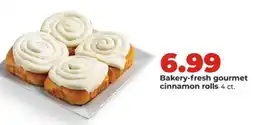 Hy-Vee Bakery-fresh gourmet cinnamon rolls offer