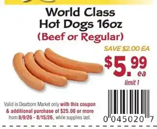 World Class Hot Dogs