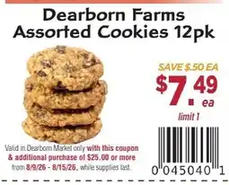 Dearborn Market Dearborn Farms Assorted Cookies offer