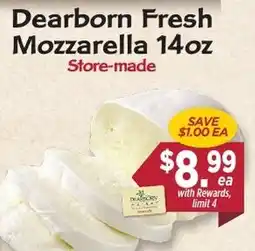 Dearborn Market Dearborn Fresh Mozzarella offer