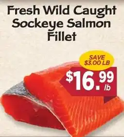 Dearborn Market Fresh Wild Caught Sockeye Salmon Fillet offer