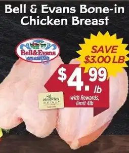 Dearborn Market Bell & Evans bone-in chicken breast offer