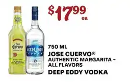 Price Cutter Jose Cuervo authentic margarita - all flavors deep eddy vodka offer