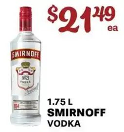 Price Cutter Smirnoff vodka offer