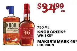 Price Cutter Knob Creek Whiskey Maker's Mark 46 Bourbon offer