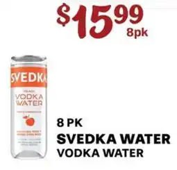 Price Cutter Svedka Water Vodka Water offer