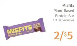 Akin's Natural Foods Misfits plant-based protein bar offer