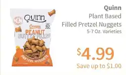 Akin's Natural Foods Quinn plant based filled pretzel nuggets offer