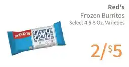 Akin's Natural Foods Red's frozen burritos offer