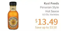 Akin's Natural Foods Kusi Foods Peruvian Style Hot Sauce offer