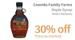 Akin's Natural Foods Coombs Family Farms Maple Syrup offer