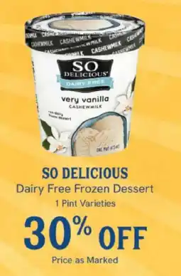 Akin's Natural Foods So delicious dairy free frozen dessert offer