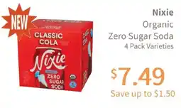 Akin's Natural Foods Nixie organic zero sugar soda offer