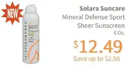 Akin's Natural Foods Solarasuncare mineral defense sport sheer sunscreen offer
