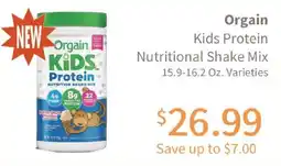 Akin's Natural Foods Orgain kids protein nutritional shake mix offer