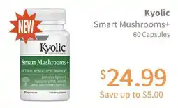 Akin's Natural Foods Kyolic Smart Mushrooms+ offer