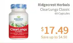 Akin's Natural Foods Ridgecrest Herbals ClearLungs Classic offer