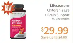Akin's Natural Foods Lifeseasons children's eye + brain chewables offer