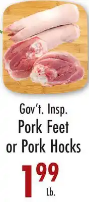 Garden Fresh Market Gov't. Insp. Pork Feet or Pork Hocks offer