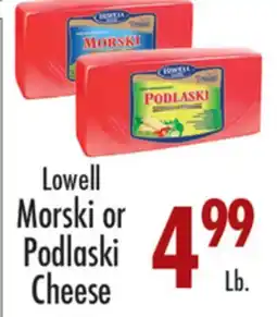 Garden Fresh Market Lowell Morski or Podlaski Cheese offer