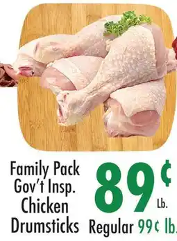 Garden Fresh Market Family Pack Gov't Insp. Chicken Drumsticks offer