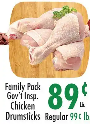 Garden Fresh Market Family Pack Gov't Insp. Chicken Drumsticks offer
