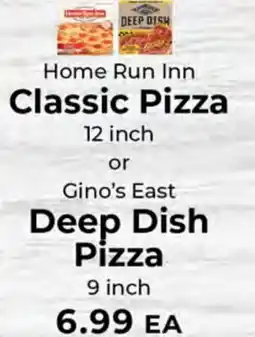 Sunset Foods Home Run Inn Classic Pizza or Gino's East Deep Dish Pizza offer