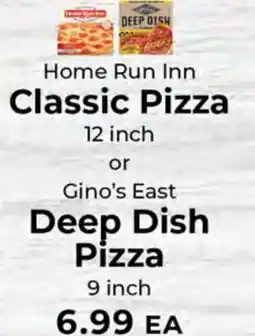 Sunset Foods Home Run Inn Classic Pizza 12 inch or Gino's East Deep Dish Pizza 9 inch offer